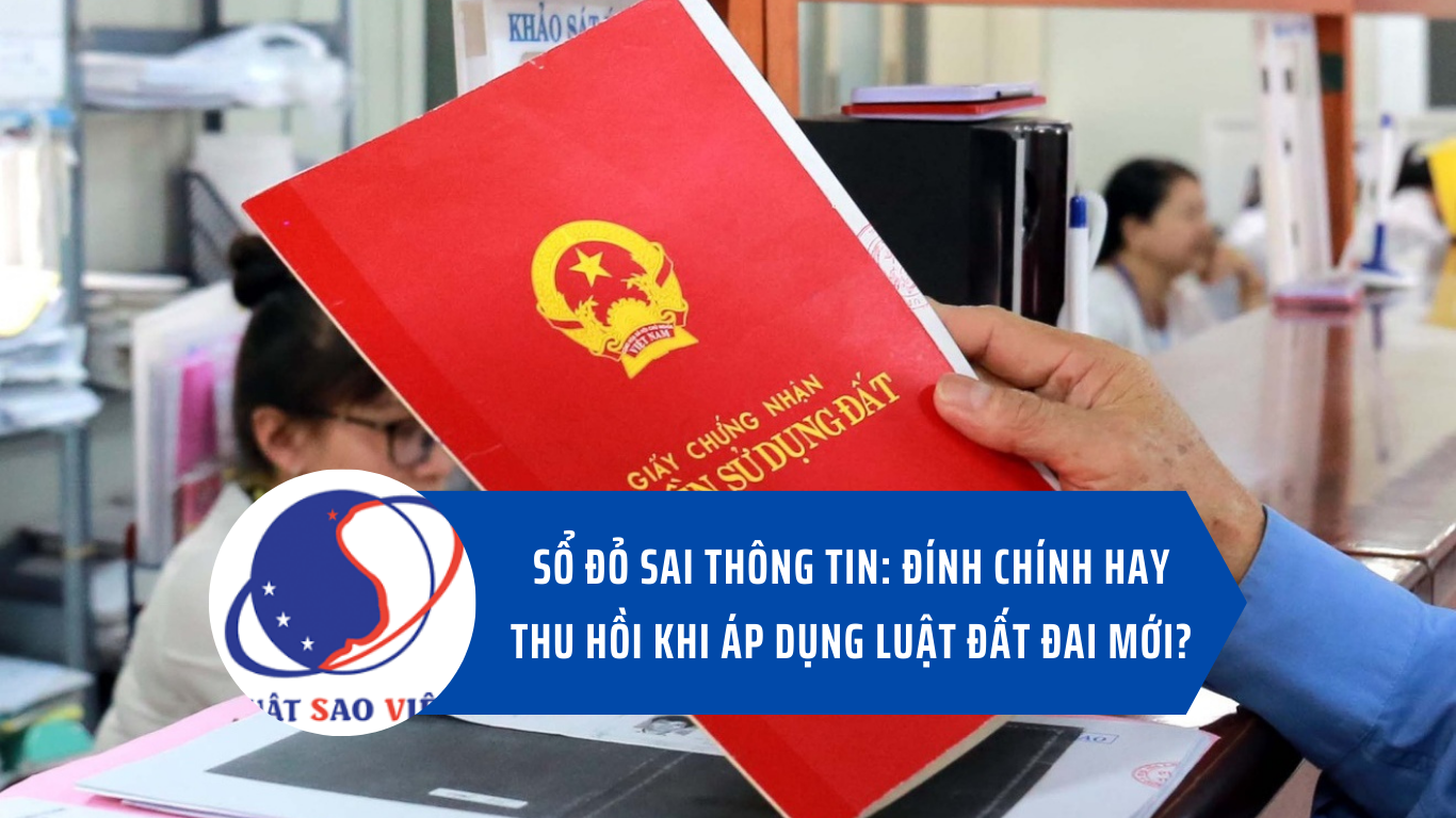 Sổ đỏ sai thông tin: Đính chính hay thu hồi khi áp dụng Luật đất đai mới?